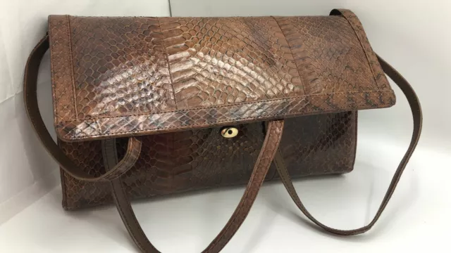 ANTQ1016 Sac et Portefeuille Vintage En Véritable Peau De Reptile