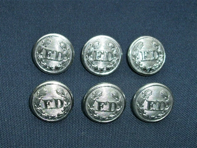 Smfd Buttons SIX VINTAGE FIRE Department (FD) Uniform Buttons 17mm - Superior ...