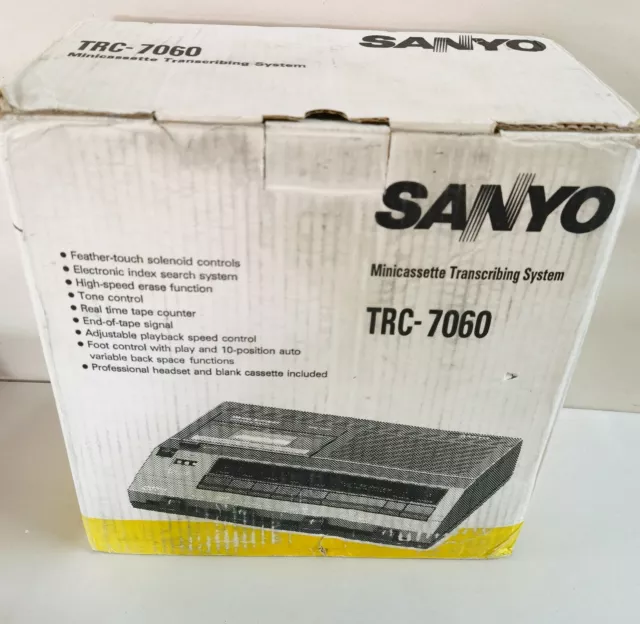 Sanyo TRC-7060 Mini-cassette Transcriber System w/Pedal