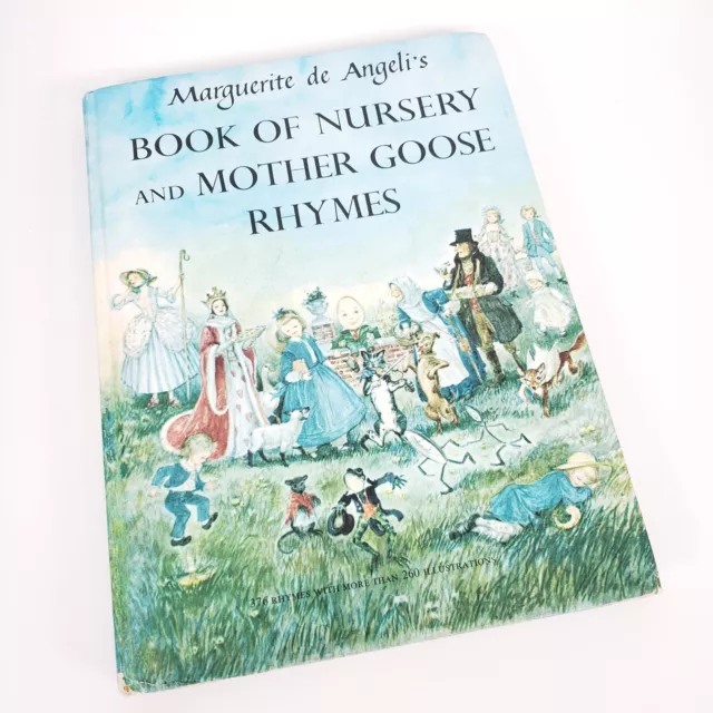 Marguerite De Angeli Book of Nursery and Mother Goose Rhymes Hardcover 1970s Prt