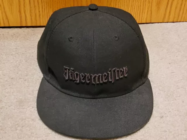 Jagermeister Black Embroidered Logo Black Cap Hat Large/Extra Large L/XL HTF