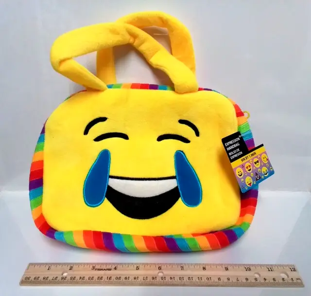 Cute Funny Crying Tears Of Joy Emoji Expression Purse For Kids With Zipper At To