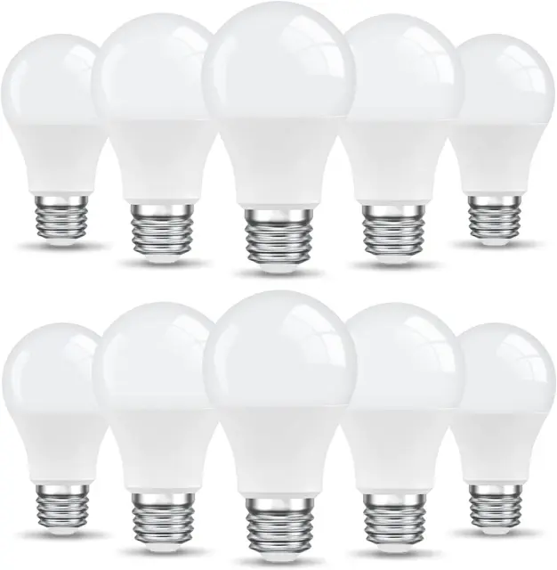 E27 Screw Bulb, 9W 806 Lumen ES LED Bulbs, 60 Watts Equivalent, 3000K Warm Large