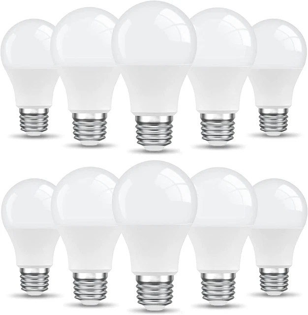 E27 Screw Bulb, 9W 806 Lumen ES LED Bulbs, 60 Watts Equivalent, 3000K Warm Large
