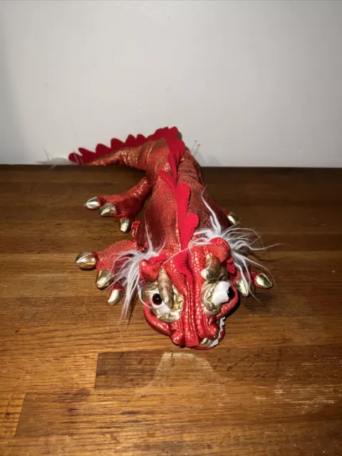 Folkmanis Chinese Red Dragon Puppet Plush Stuffed Animal Red Dragon