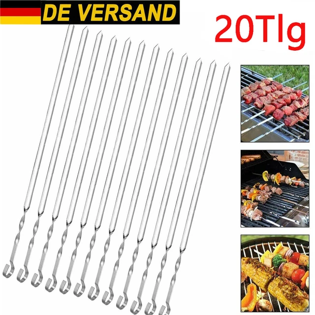 Schaschlik Spießaufsatz Spießhalter Gestell Für Gasgrill Mit Spießen Edelstahl N - Foto 5
