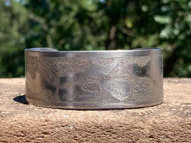 WW2 US Army Military Trench Art Japanese Aircraft Pearl Harbor Bracelet Hawaii