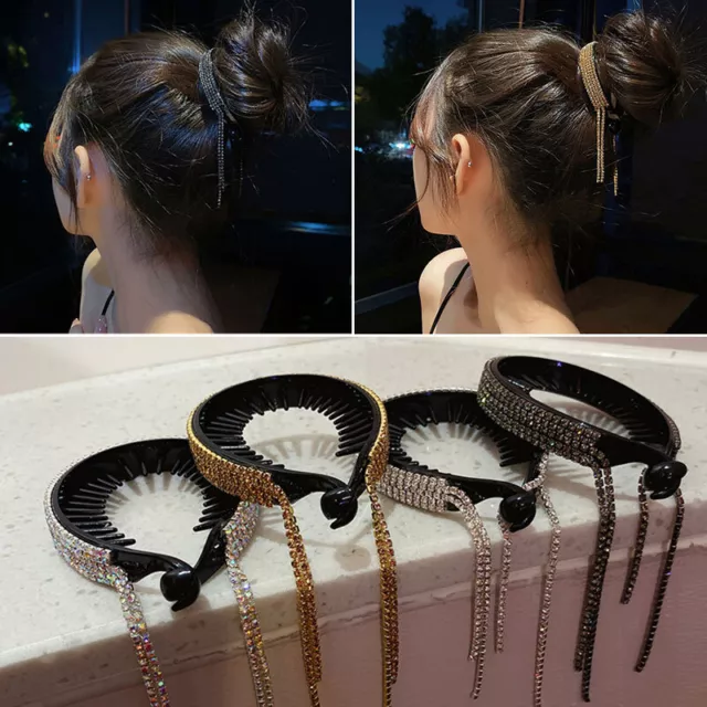 Women's Long Banana Clip Hairpin Clips Catch Ponytail Hair Accessories Tassel