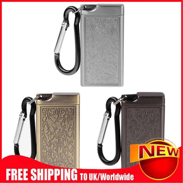 Mini Portable Ashtray Cigarette Keychain Metal Pocket Holder Smoke Ash Tray