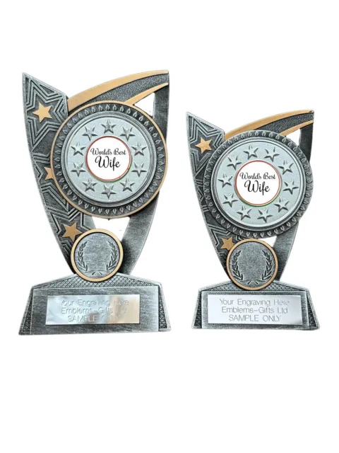World’s Best Wife Award (N) Triumph Resin Sports Trophy Engraved Free