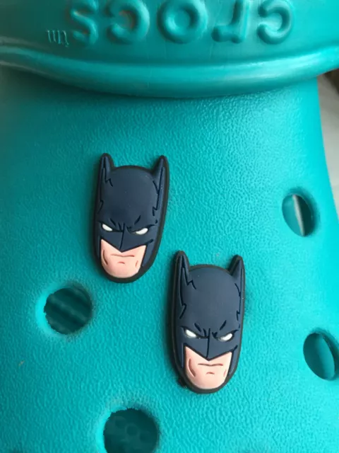 2 Batman Face Shoe Charms For Clogs.