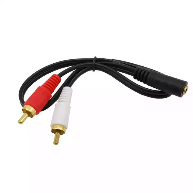 Cable Aux Audio Radio de Mini Jack 3.5mm Hembra a 2 RCA Macho Estereo Divisor #1