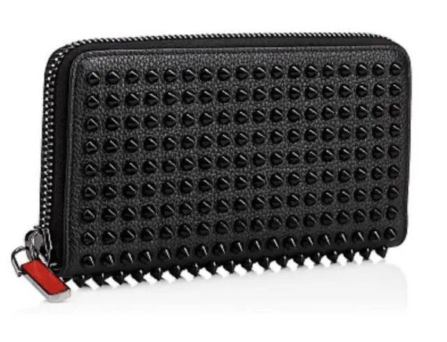Christian Louboutin  Panettone Wallet long wallet Leather Black