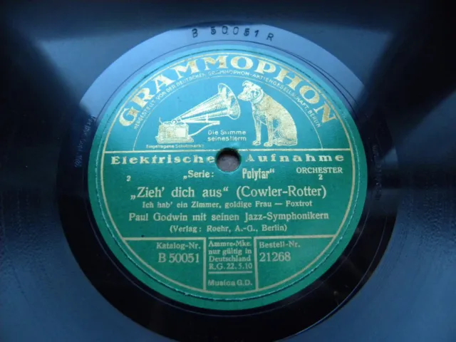 1571/ PAUL GODWIN-Zieh dich aus: Ich hab´ ein Zimmer-rec. 1928-78rpm Schellack