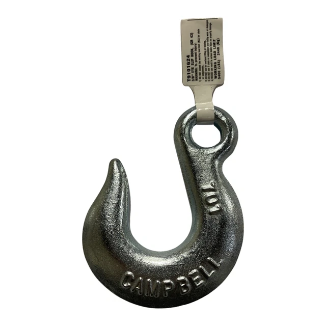Campbell 3/8" Eye Slip Hook Grade 43 Zinc Plated Working Load Limit 5400 LBS