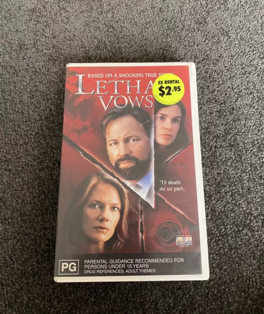 LETHAL VOWS VHS Big Box Thriller Drama 1999 film Ex Rental $10.00