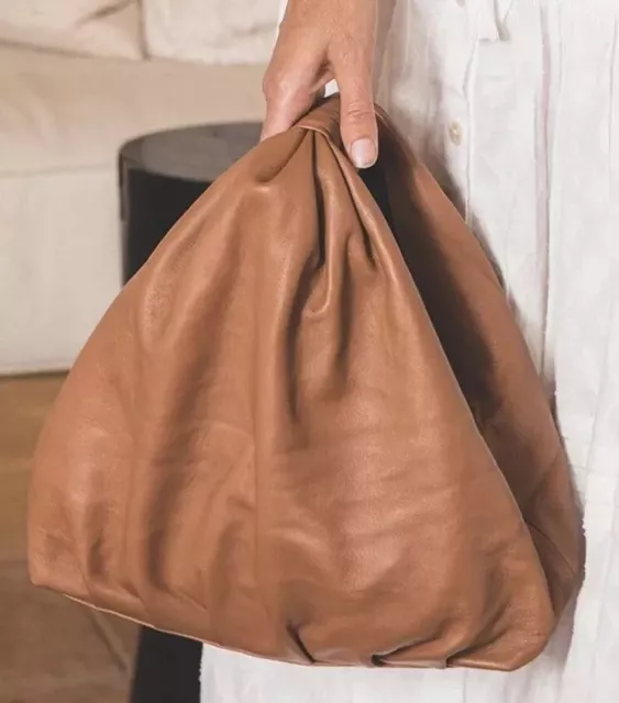 Cleobella Bags Nia Hobo Sheep Leather Handbag Nude Cotton Lining