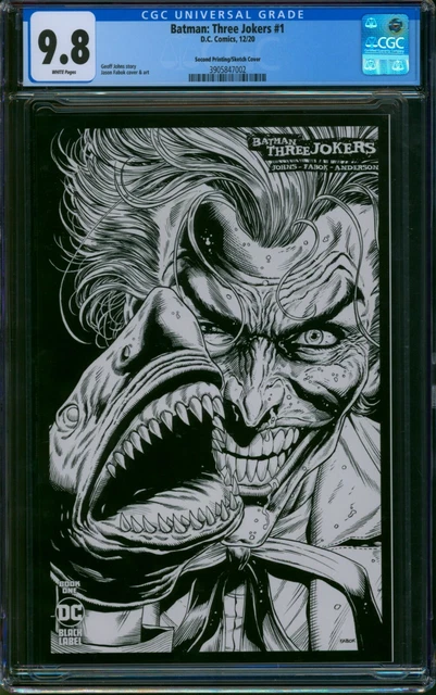 Batman Three Jokers #1 ⭐ CGC 9.8 ⭐ 2ND PRINT SKETCH COVER VARIANT DC 3 2020