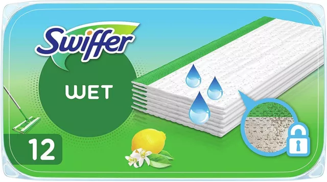 2x Swiffer Wet Feuchte Boden Wischtücher mit Zitrusduft Nachfüller (12 Stück)