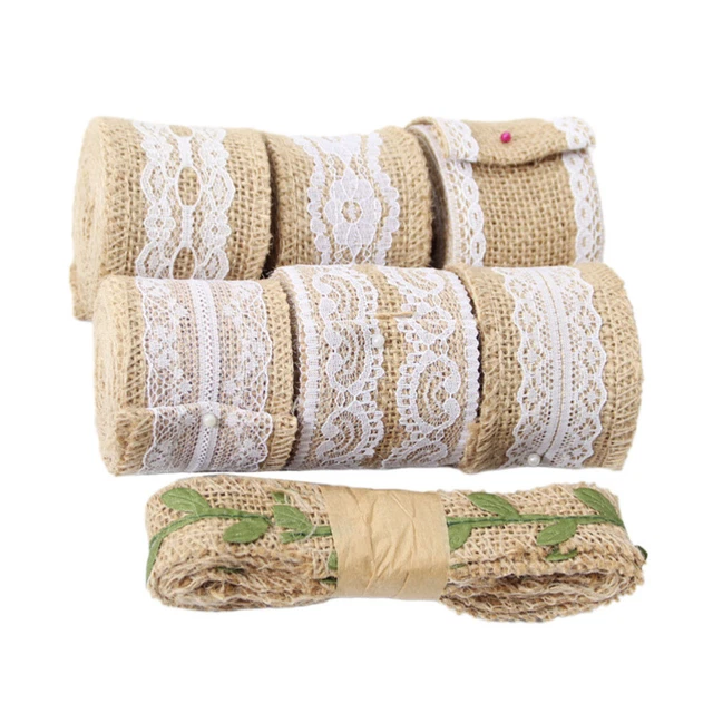 7 rollos rollos de lino artesanales decoración de bodas decoración