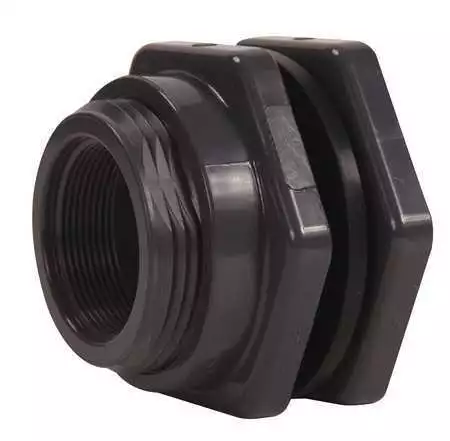 Hayward Bfas1020ces Bulkhead Fitting, 2", Pvc/Epdm, Socket X Fpt