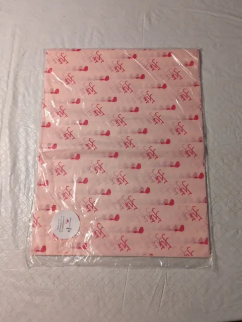 Papel tejido de pájaro rosa raro NORA FLEMING, sin abrir, nuevo, hojas LG 15 X20