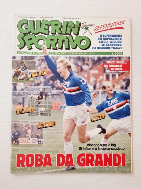Écharpe Sampdoria – Bobby Goal Mancini, Question Cuore Ultras, état Impeccable