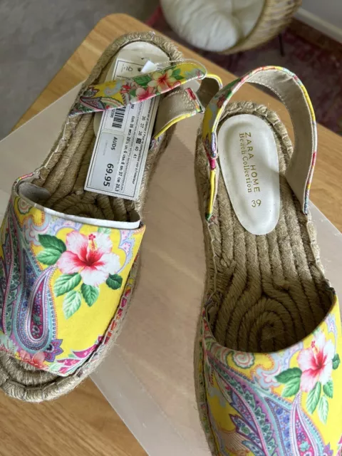 ZARA ESPADRILLE PLATFORM Sandals Size 39 $12.94 - PicClick