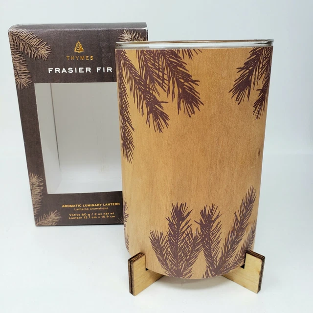 Linterna luminaria de abeto Frasier edición limitada Thymes con base de madera **sin velas**