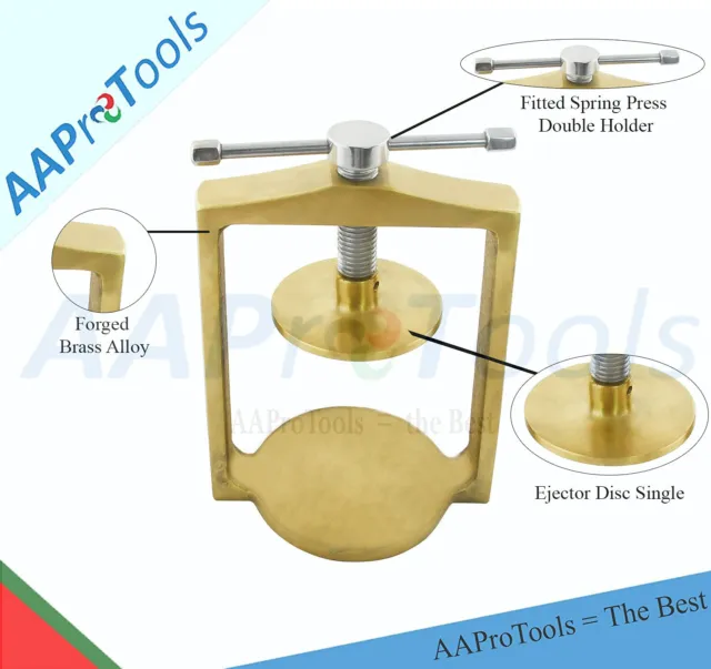 Dental Laboratory Double Brass Flask Press Compress for Denture Partial Work New