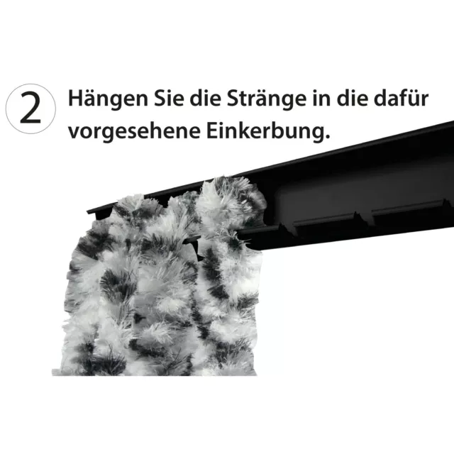 Flauschvorhang Türvorhang Insektenschutz Wohnwagen Camping Fadenvorhang Chenille 3