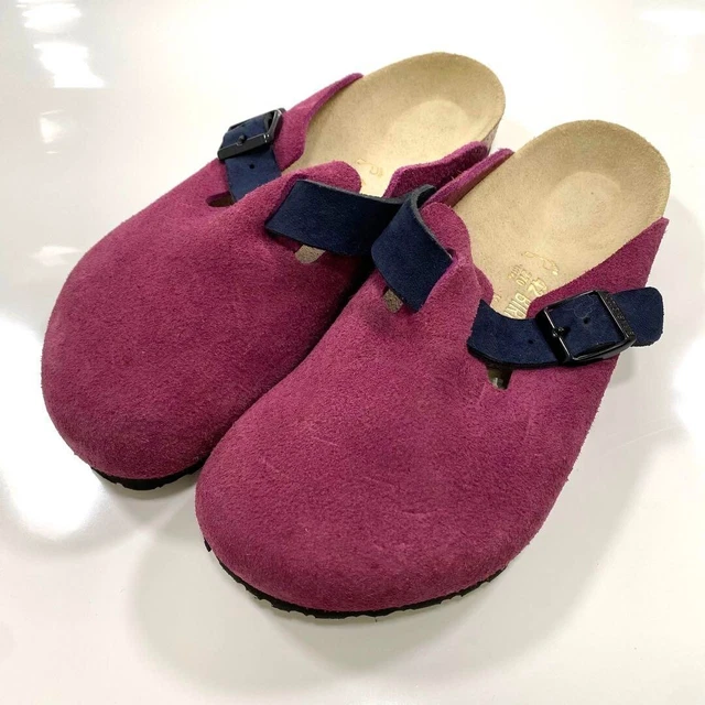 Birkenstock Boston Purple Navy Suede Sandals EU 42 JP 27cm Men