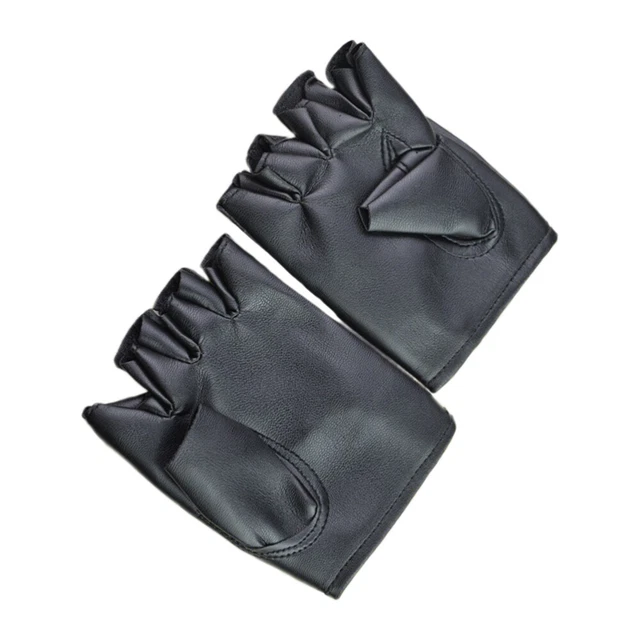 Punk Handschuhe Herren - Gothic PU Leder Handschuhe Für Biker Und Musik
