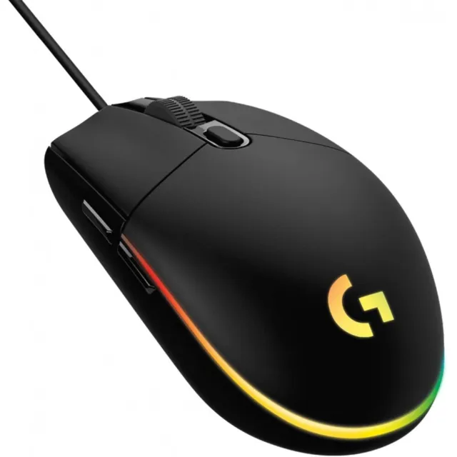 Logitech G G203, schwarz Gaming-Maus mit anpassbarer LIGHTSYNC RGB-Beleuchtung