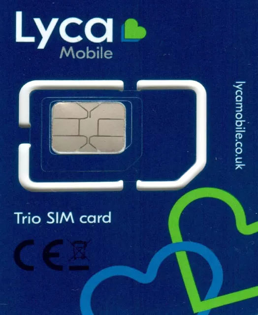 25x carta SIM mobile Lyca Regno Unito Pay As You Go all'ingrosso bulk joblot SMS gratuito