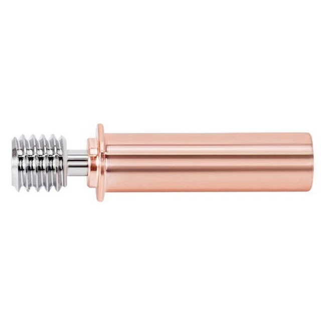 1X(Upgrade 3D Printer High Temperature M6 Titanium Alloy Red Copper Throat for