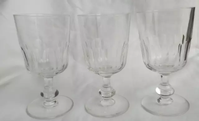 Superbes 3 anciens verres à eau cristal de Baccarat Sèvres Saint Louis Bayel ???