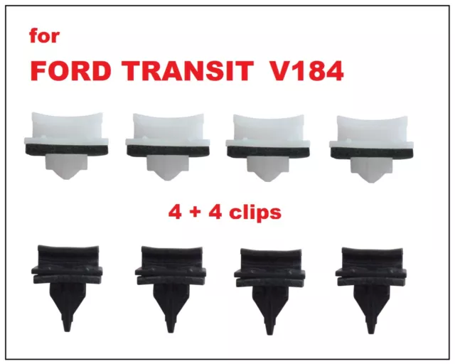 8 x FORD TRANSIT FRONT WINDSCREEN A PILLAR SIDE PLASTIC TRIM CLIPS V184