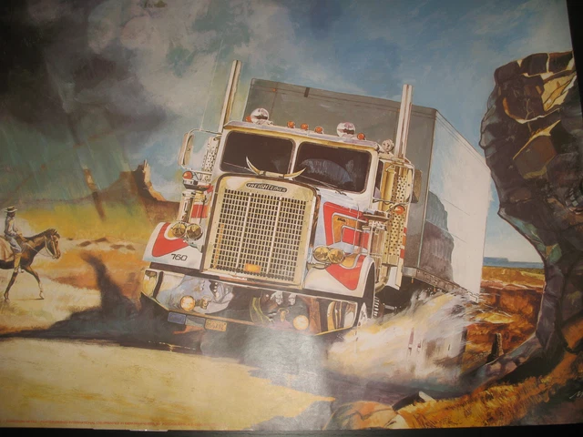 2x Vintage Retro USA Truck Poster Bilder aus den 80s 80er 90x65cm