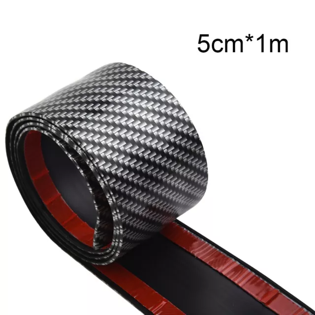 5CM*1M Carbon Fiber Door Edge Scratch Guard Seal Rubber Strip Protector Trim