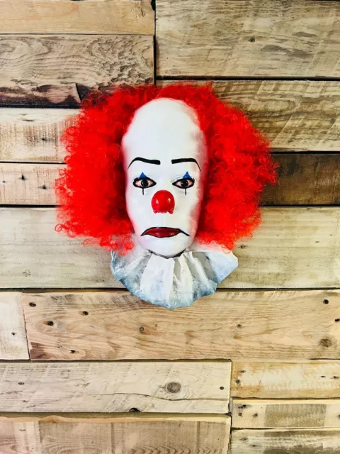 Tim Curry IT Pennywise Head Bust Clown Horror Prop Wall Hanger