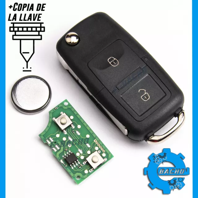 Llave 1J0959753N 433Mhz Se Adapta A Vw Golf Seat Ibiza Skoda + Copia De La Llave