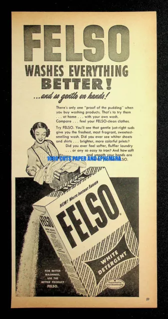 Felso Laundry Detergent 1951 Trade Print Magazine Ad Poster ADVERT