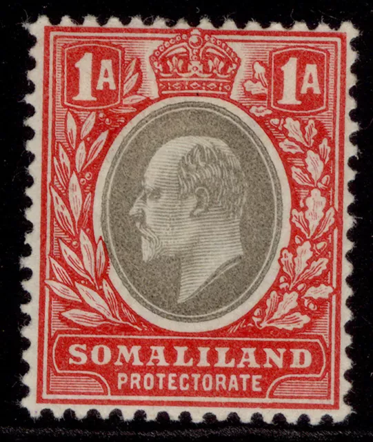 SOMALILAND PROTECTORATE EDVII SG33, 1a grey-black & red, M MINT. Cat £20.