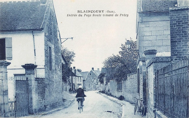 Cpa 60 Blaincourt / Entree Du Pays / Route Venant De Precy