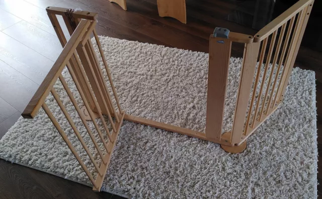 Geuther - Breites Treppenschutzgitter Fency aus zwei Teilen mit einem Gelenk
