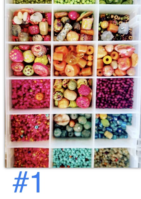 Mix bead lot for jewelry making  new and used or preowned findings