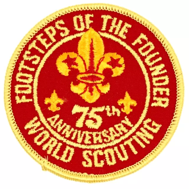 MINT Footsteps of the Founder 75th Anniversary World Scouting Patch Boy Scouts