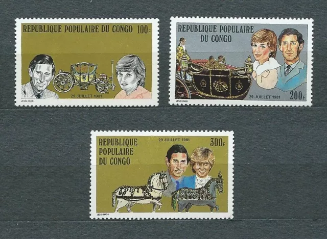 AFRIQUE CONGO - 1981 YT 637 à 639 ROYAUTÉ - TIMBRES NEUFS* MH