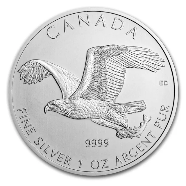 2014 RCM 1 oz Silver Birds of Prey Series Bald Eagle